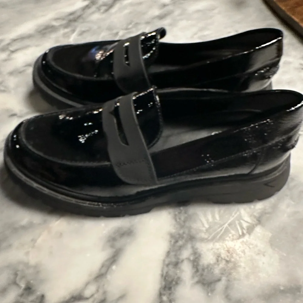 Franco Sarto Black Patent Loafers - Picture 3 of 4